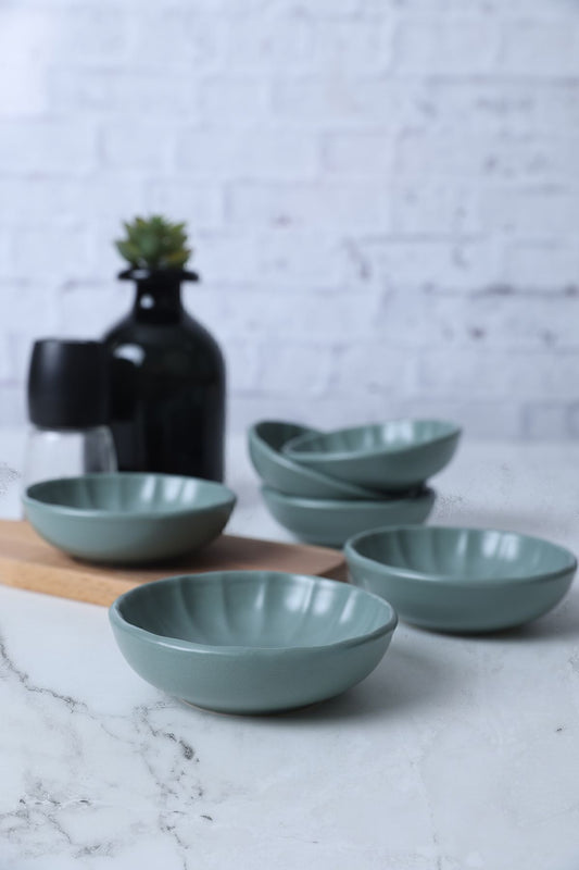 Matte Green Sirius Snack Bowl 12 cm 6 Pieces