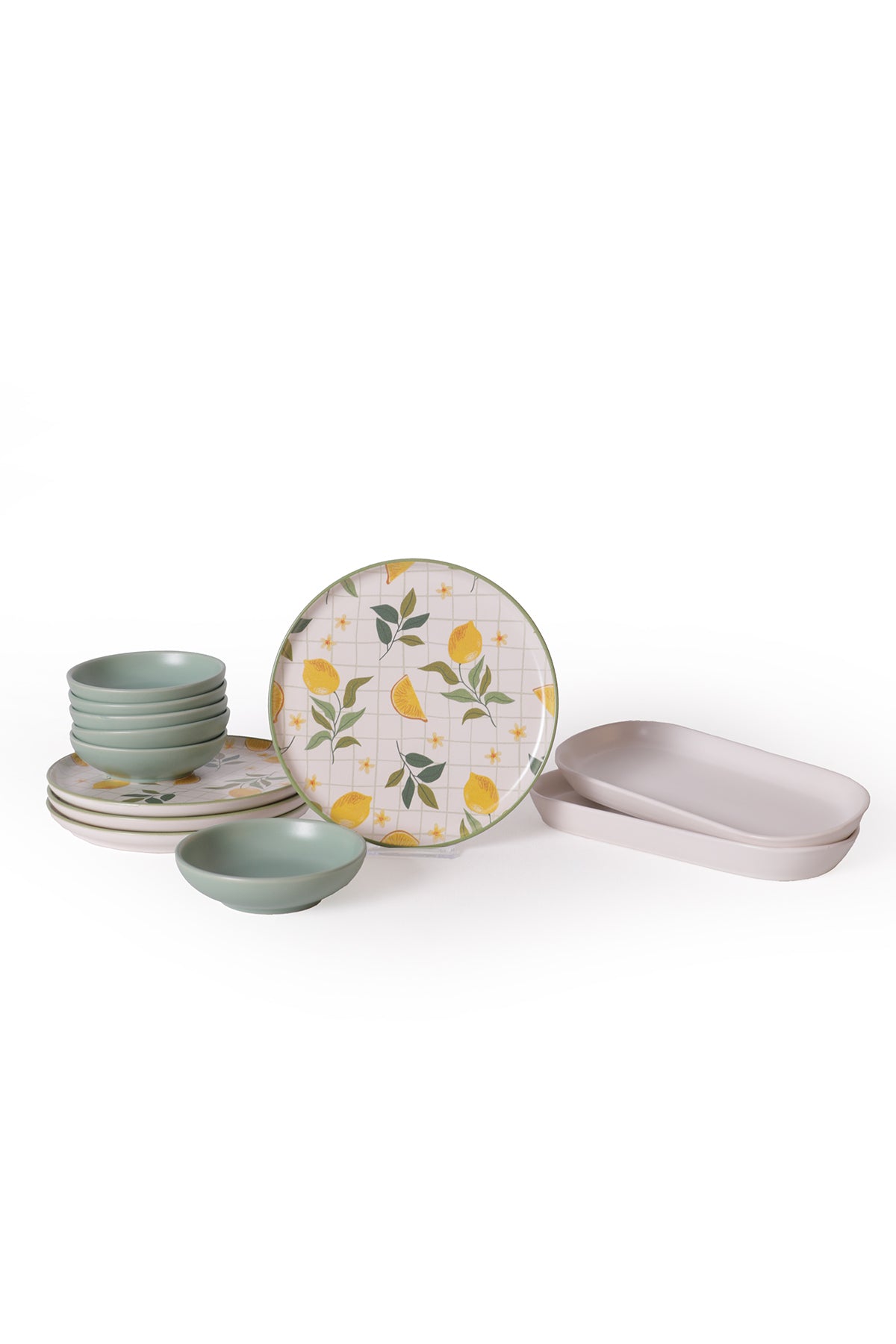 Lemon Breakfast Set, 12 Pieces, for 4 People