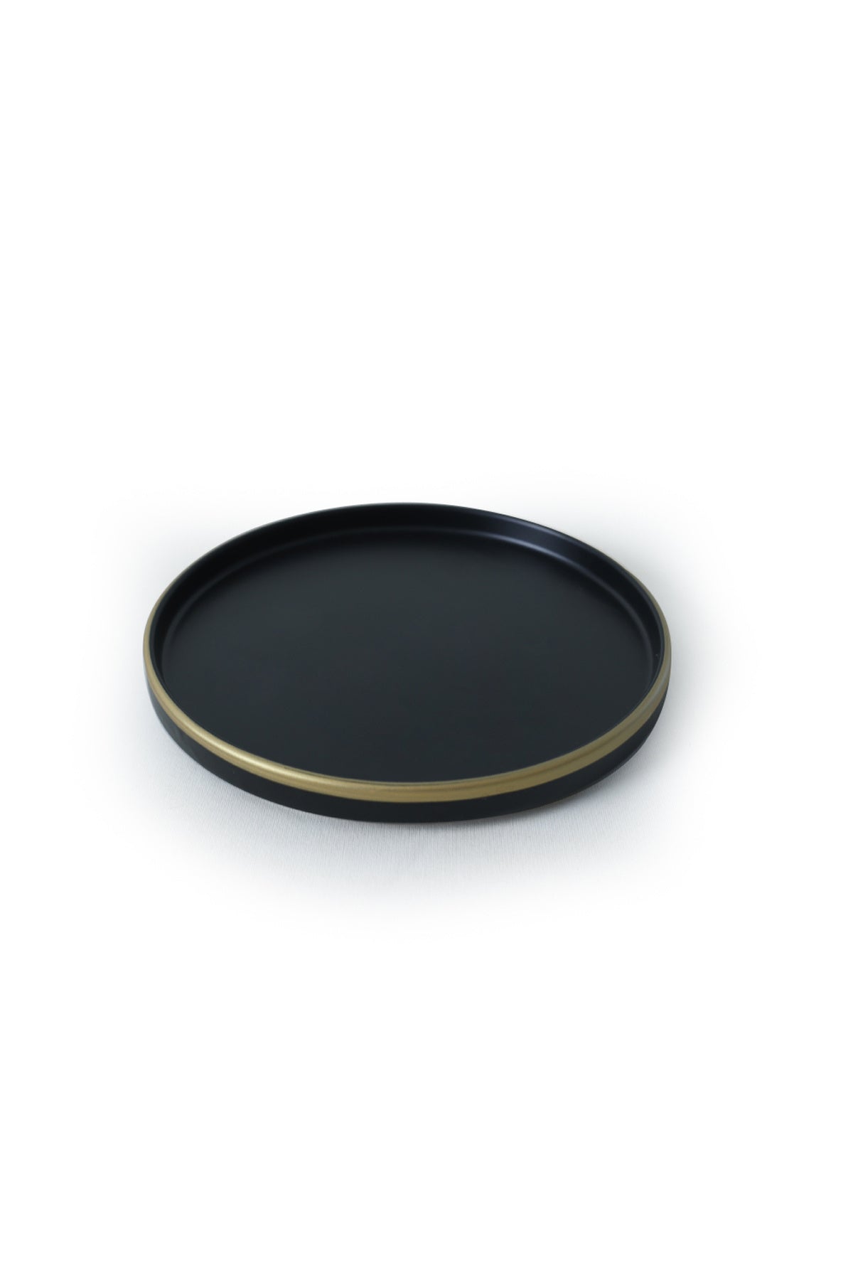 Matte Black Gold Mesh Stackable Cake Plate 21 cm 4 Pieces