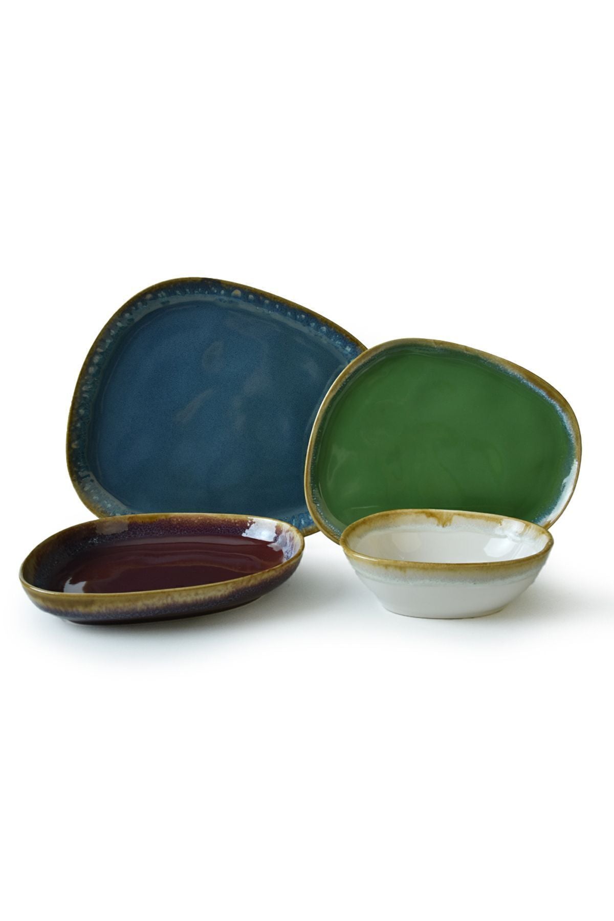 Shizen Mix Tetra 24-Piece Dinner Set for 6 People