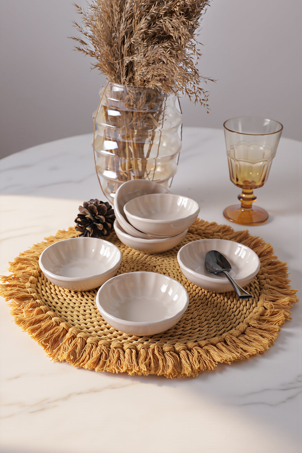 Cream Sirius Snack Bowl 10 cm 6 Pieces