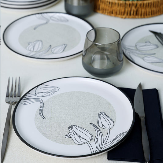 Keraart Shade Flowers Nordic Cake Plate 22 Cm 6 Pieces