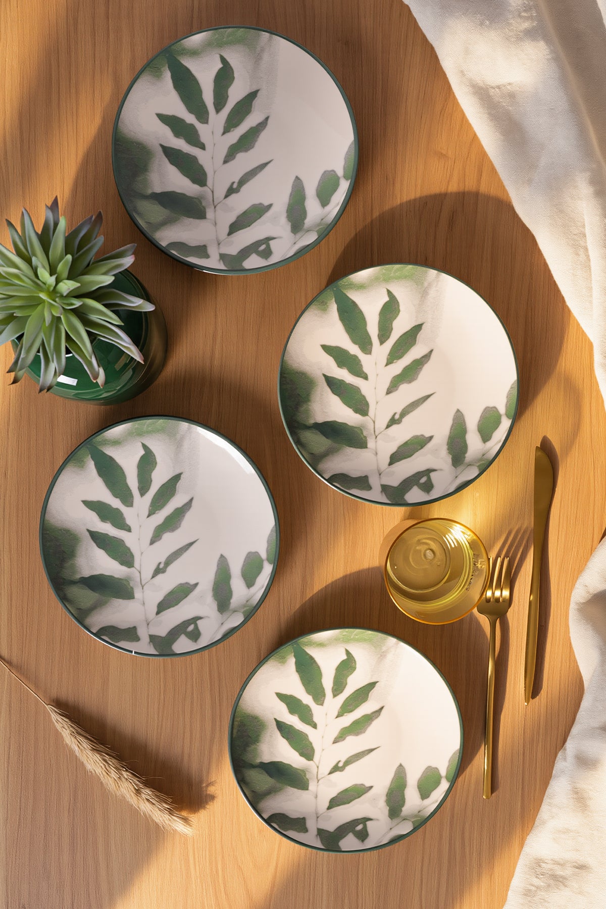 Botanical Grace Plate 20 cm 4 Pieces