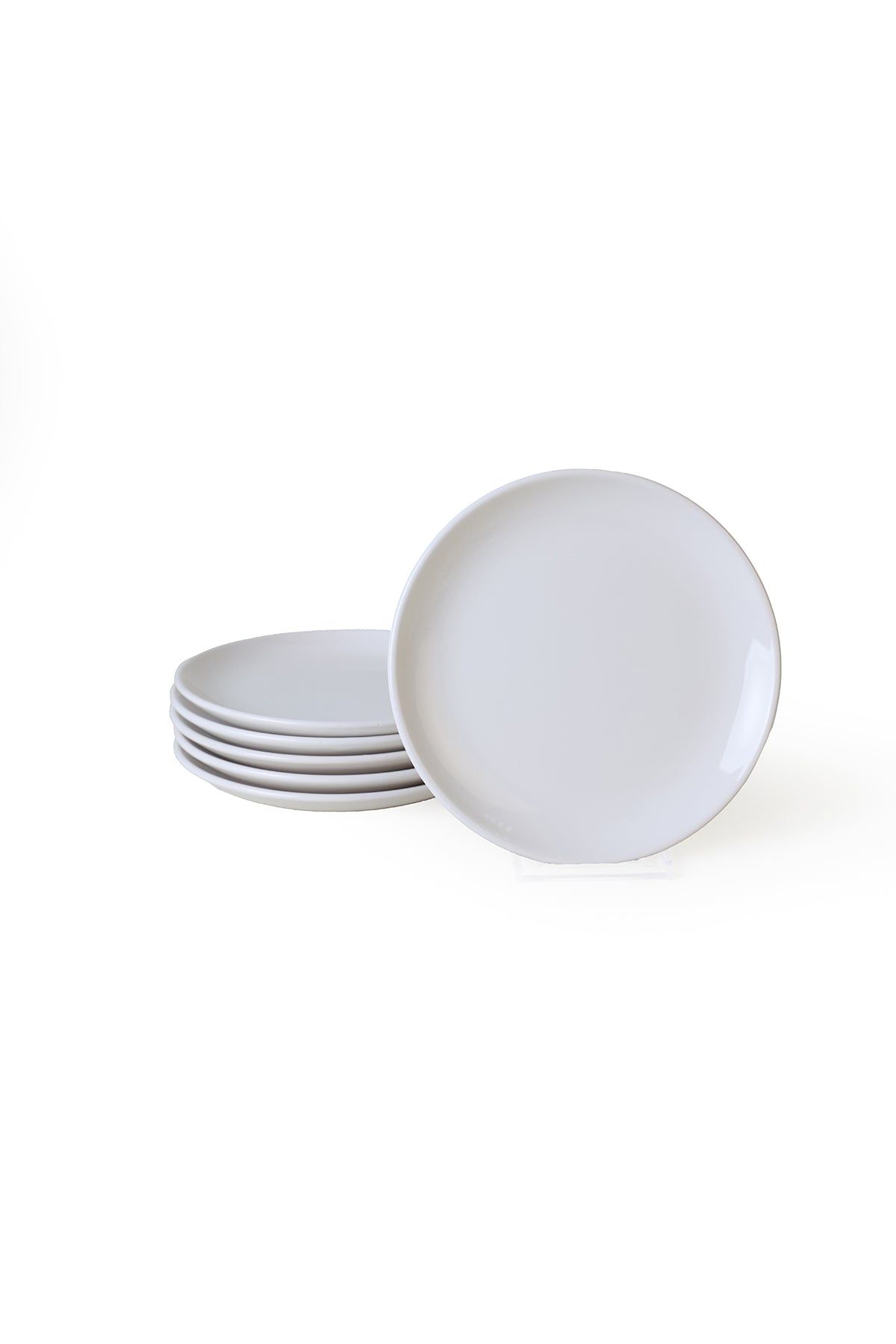 White Delta Cake Plate 17 cm 6 Pieces