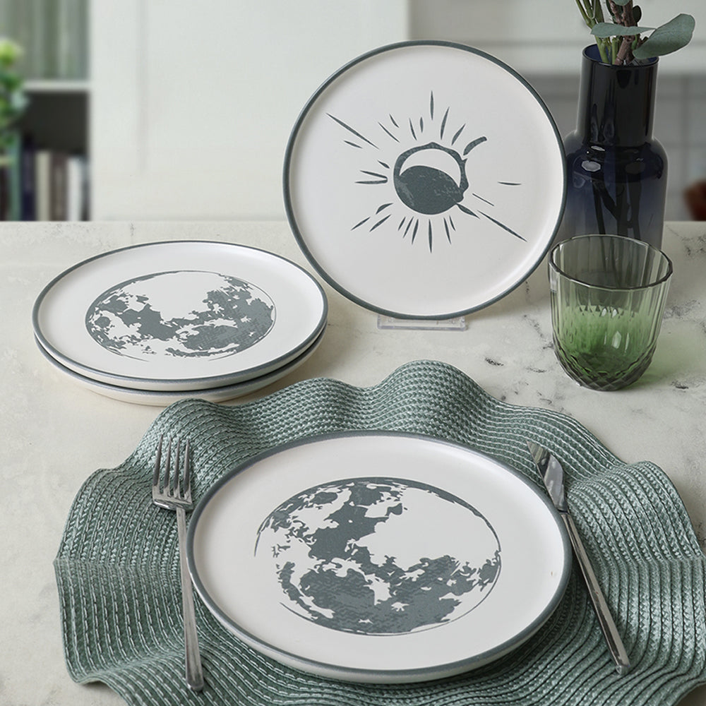 Black Shadow Nordic Cake Plate 22 Cm 4 Pieces