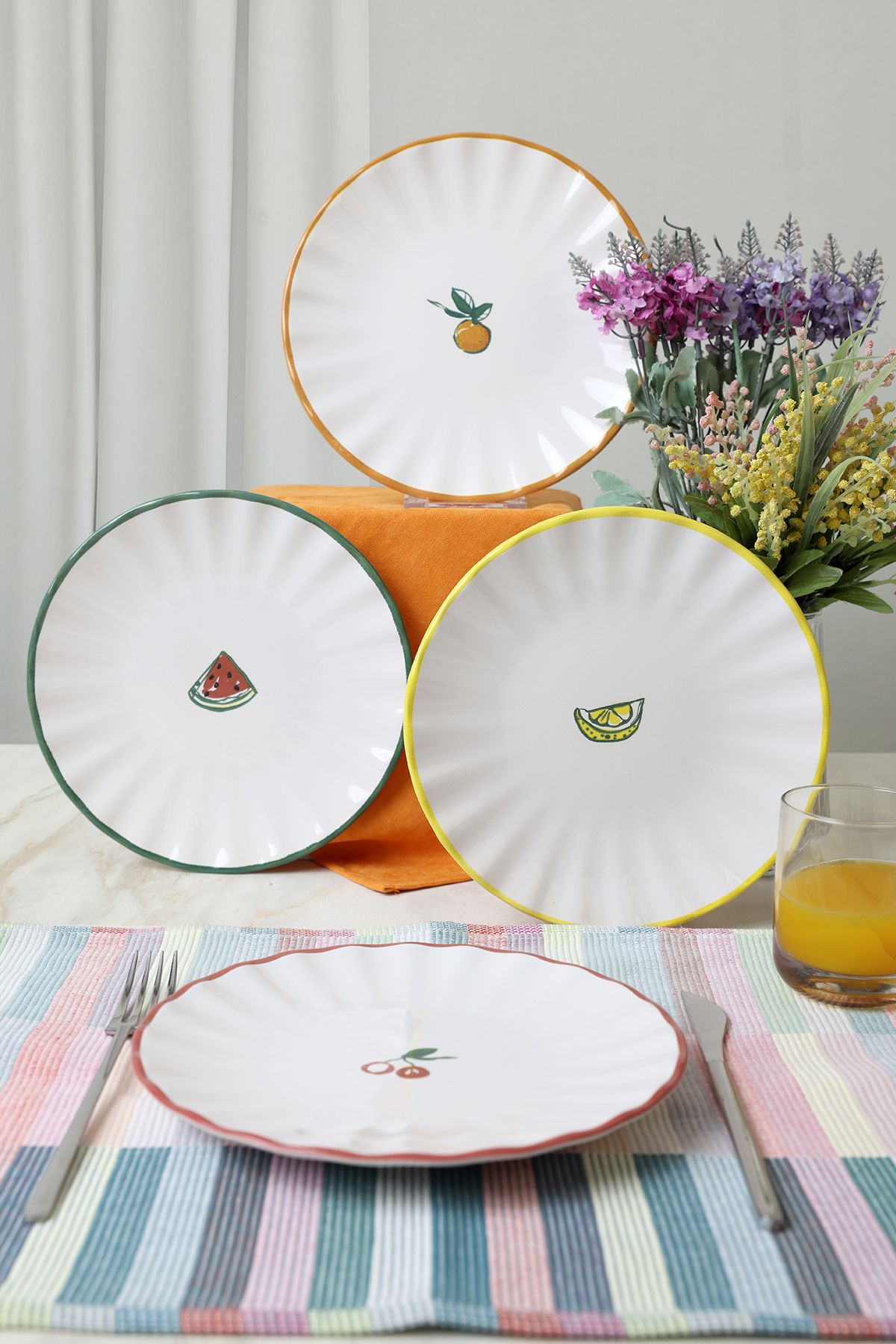 Fruit Feast Sirius Pasta Plate 22 cm 4 Pieces