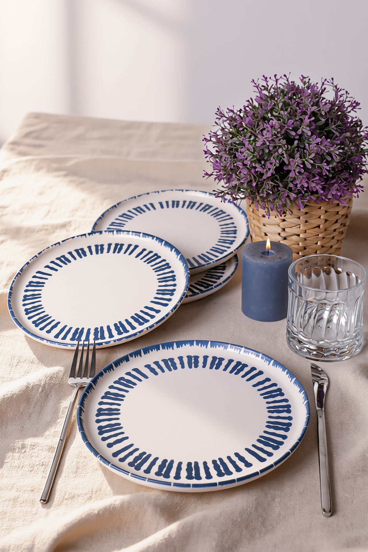 Azure Nordic Plate 22 cm 4 Pieces