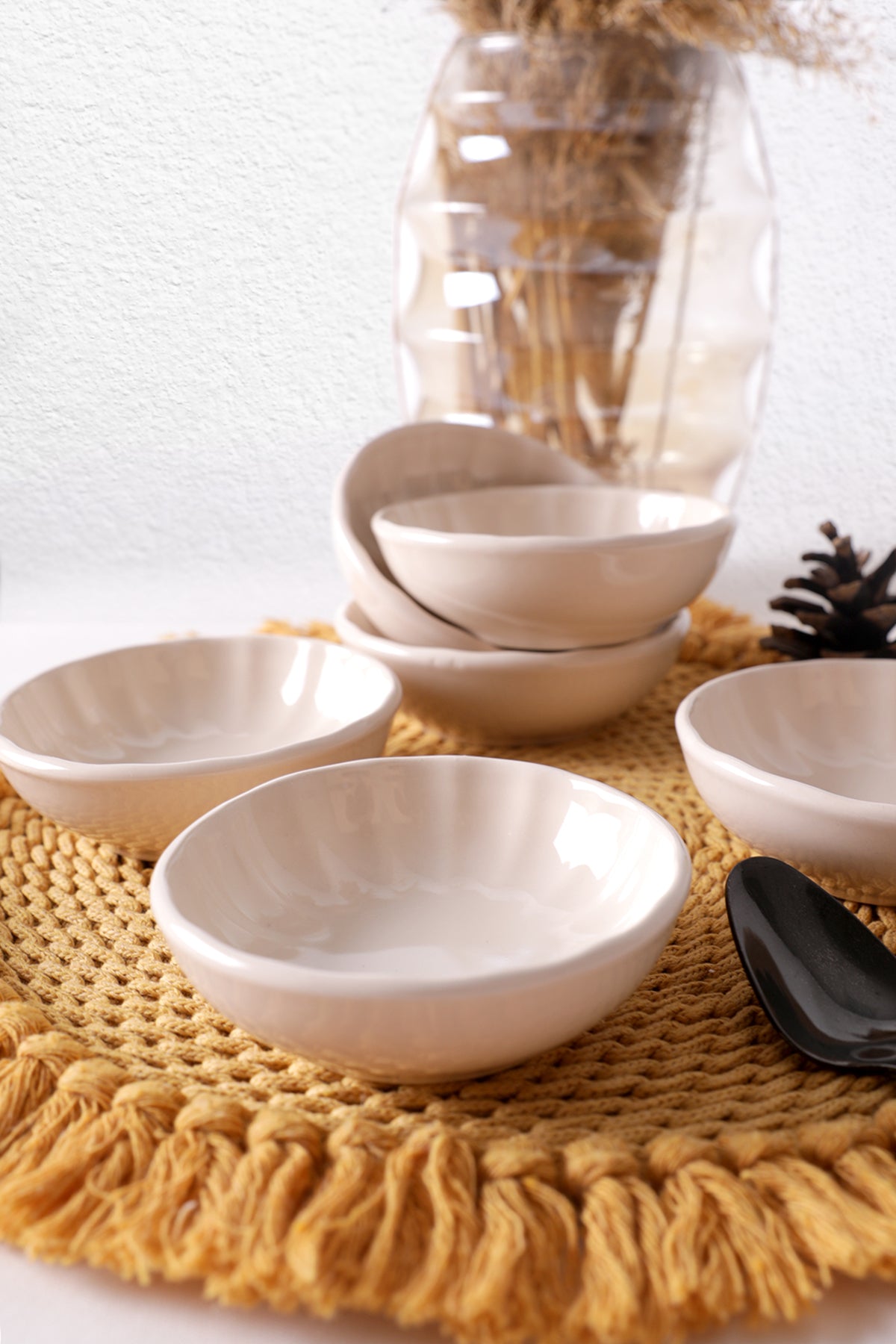 Cream Sirius Snack Bowl 10 cm 6 Pieces