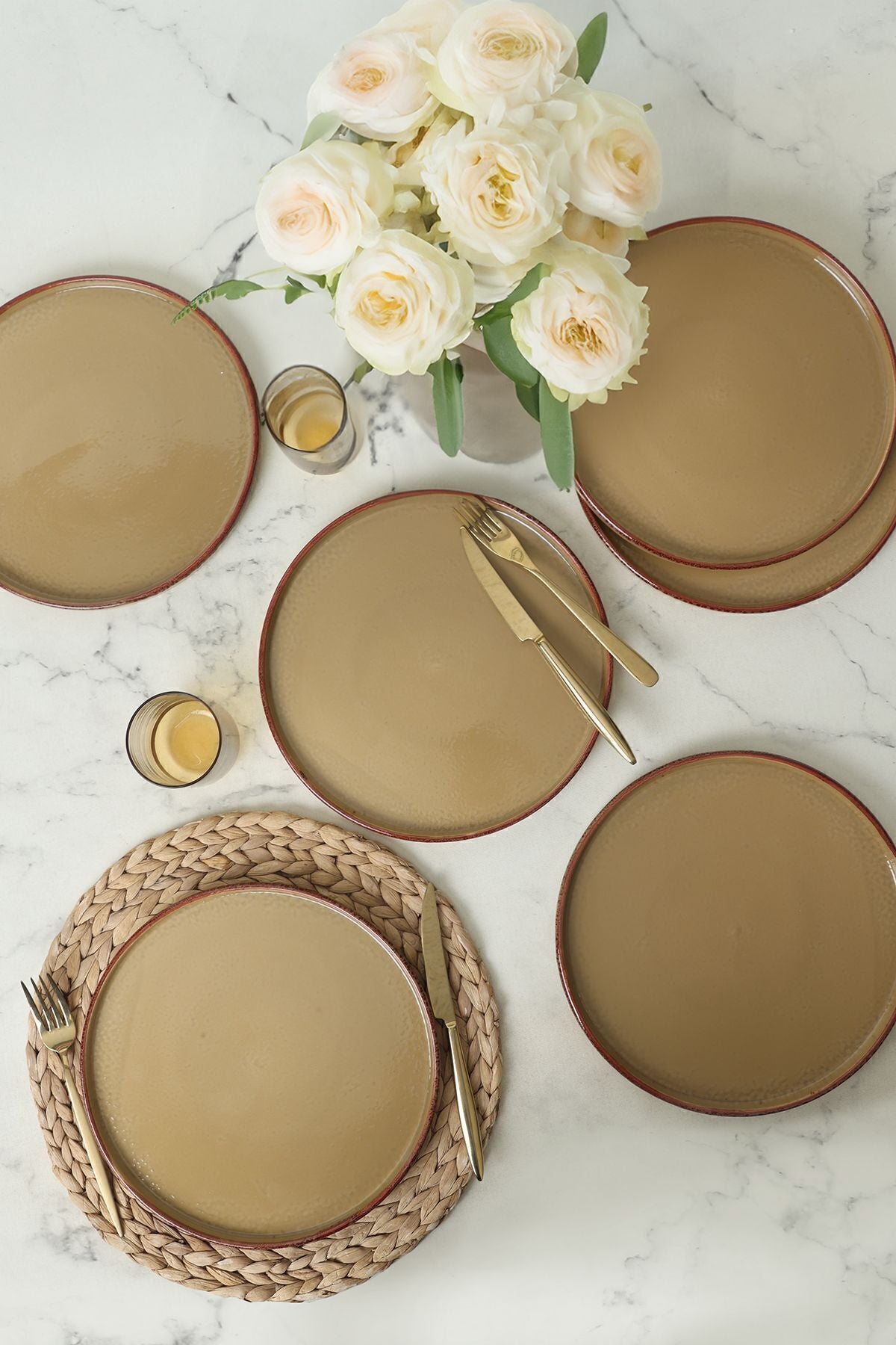 Vintage Stackable Serving Plate 27 cm, 6 Pieces