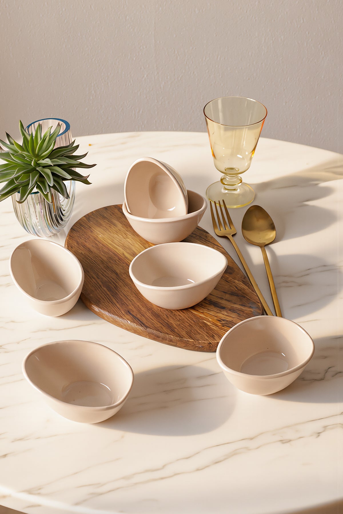 Ephesus Cream Snack Bowl 10 cm 6 Pieces