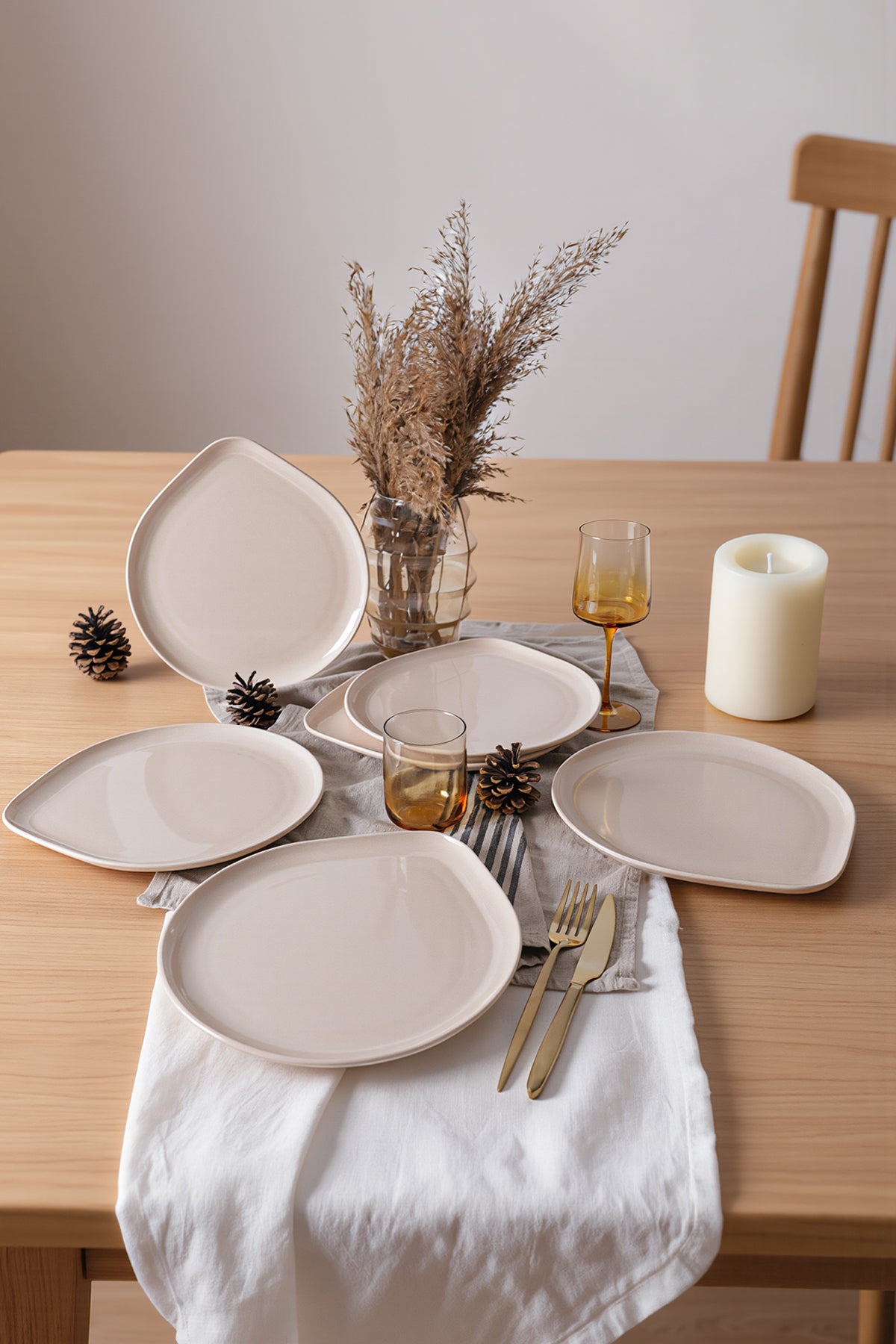 Cream Serenity Serving Plate 27 cm 6 Pieces