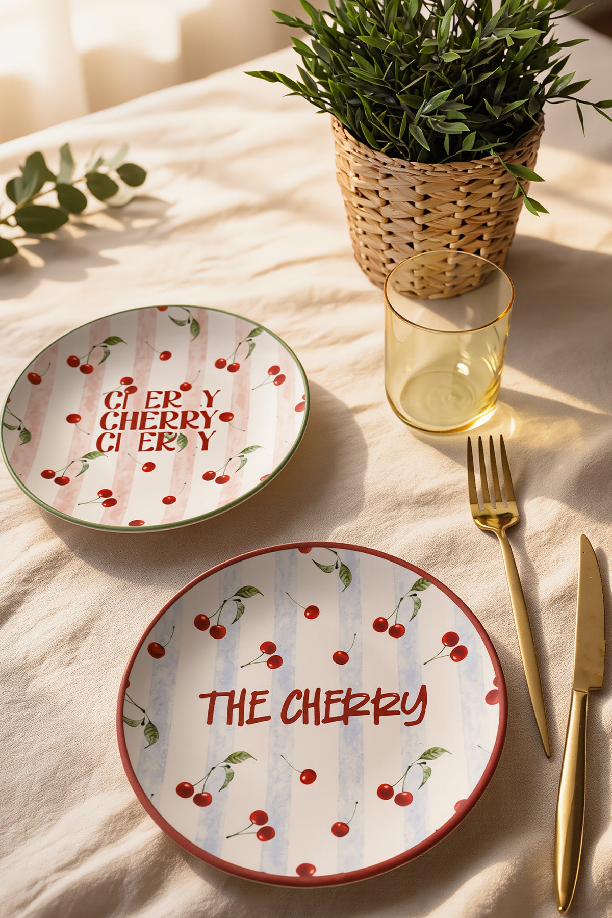 Cherry Aegean Plate 20 cm 4 Pieces