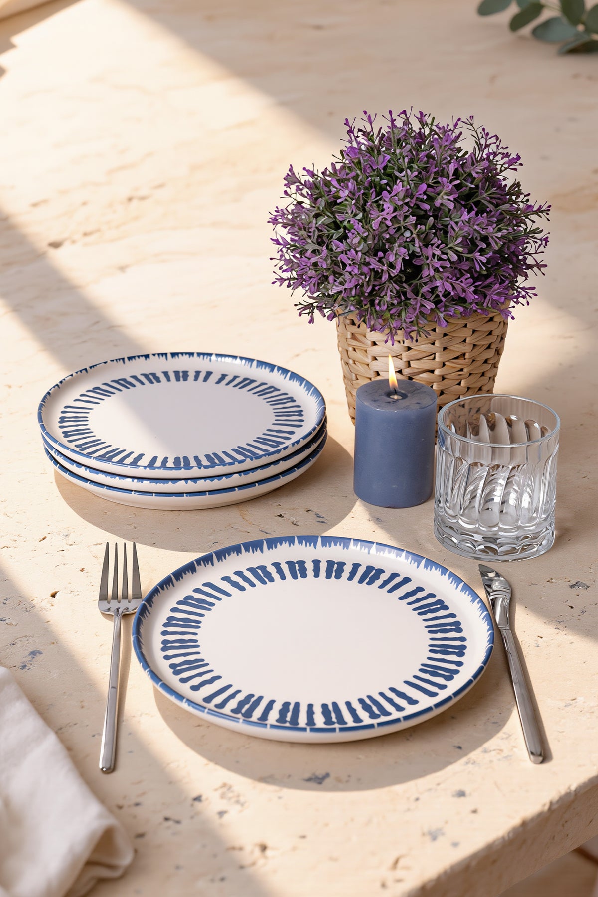 Azure Nordic Plate 22 cm 4 Pieces