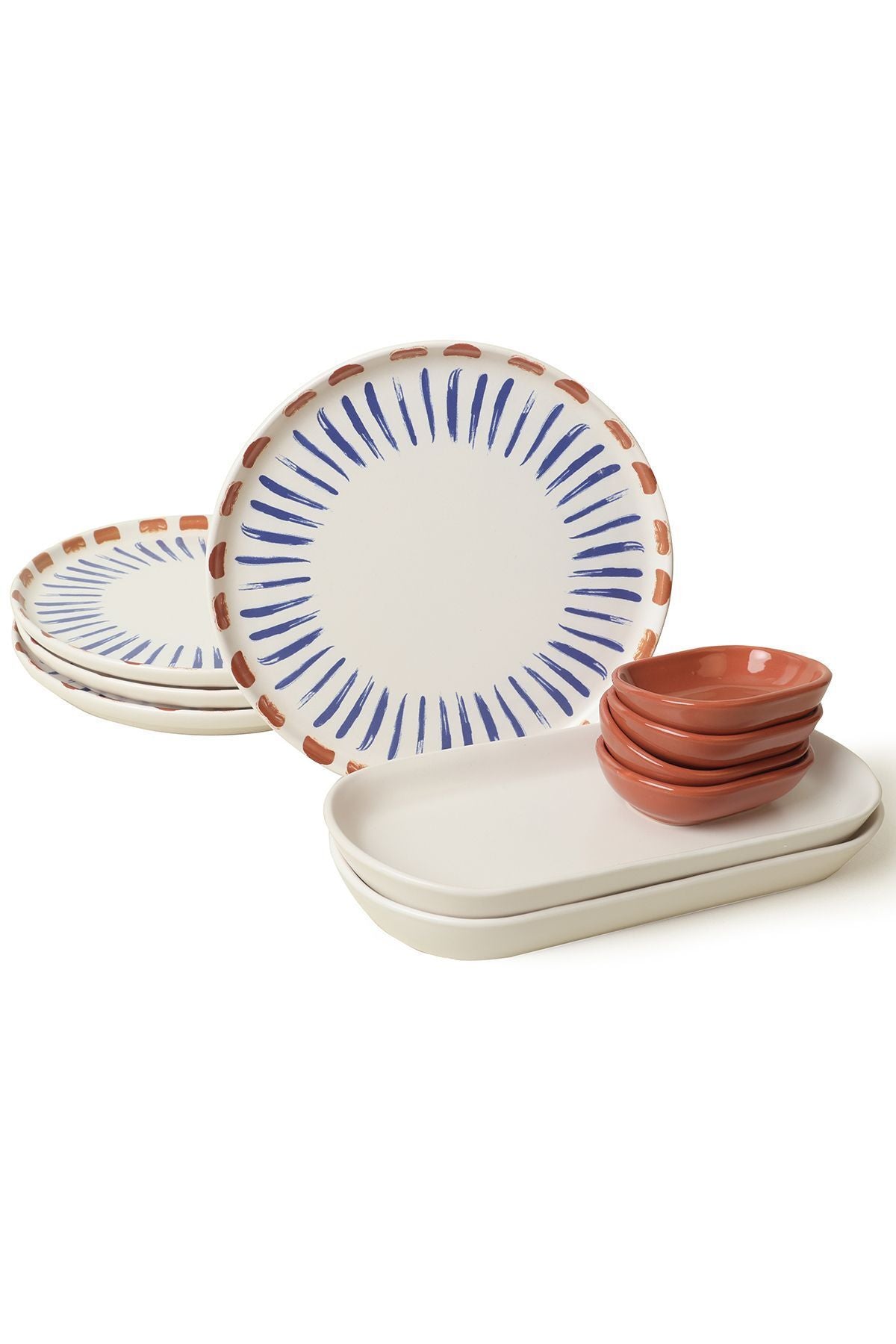 Red Line Breakfast Set, 10 Pieces, for 4 People