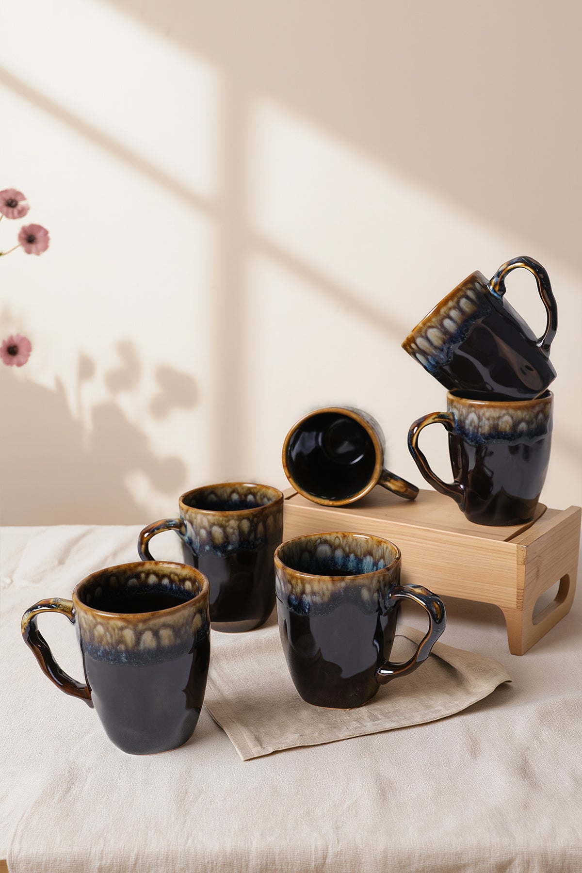 Shizen Black Organic Mug 10 cm 6 Pieces