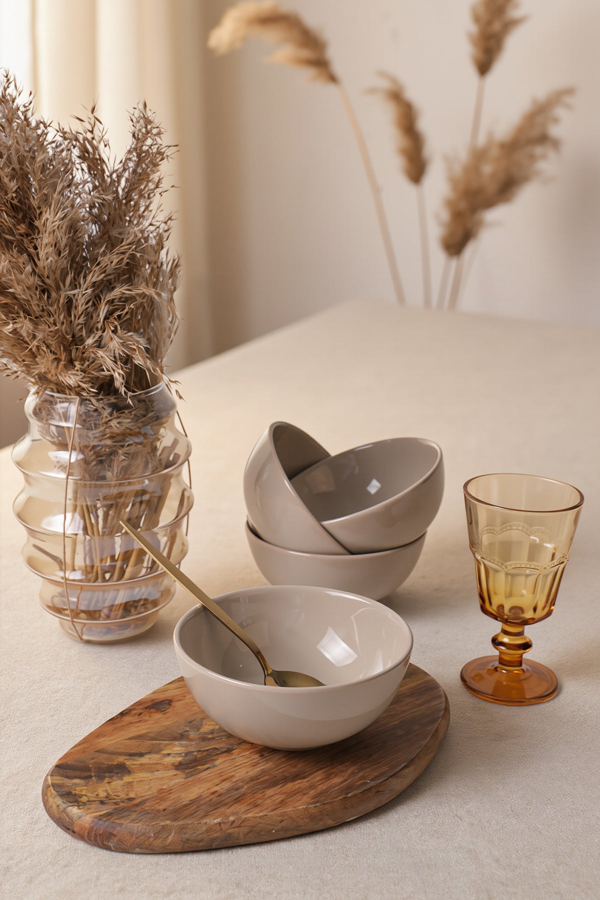 Taupe Kera Bowl 14 cm 4 Pieces