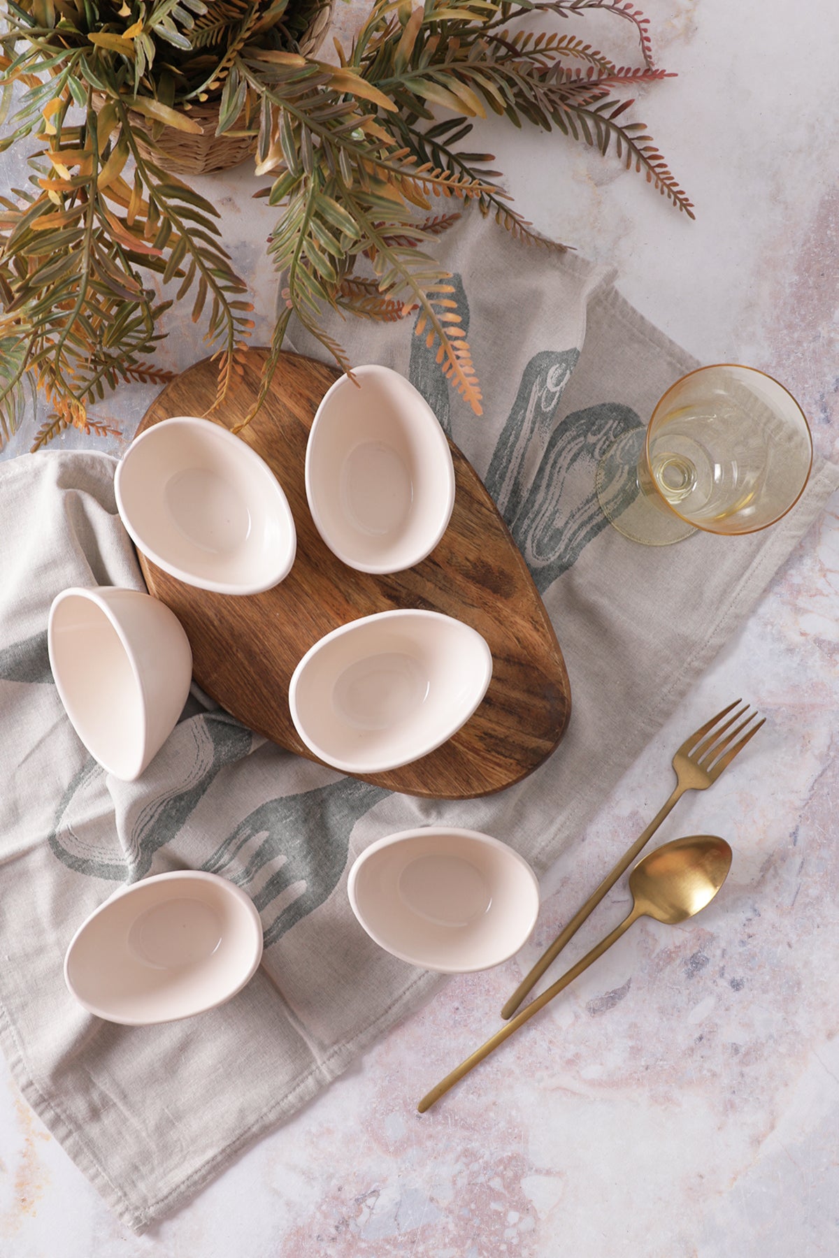 Ephesus Cream Snack Bowl 10 cm 6 Pieces