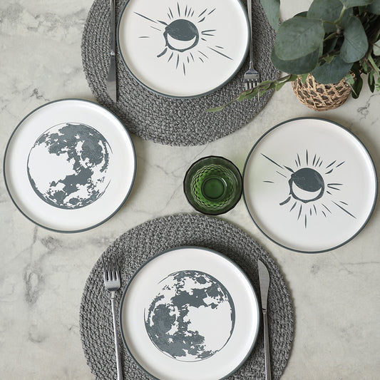 Black Shadow Nordic Cake Plate 22 Cm 4 Pieces