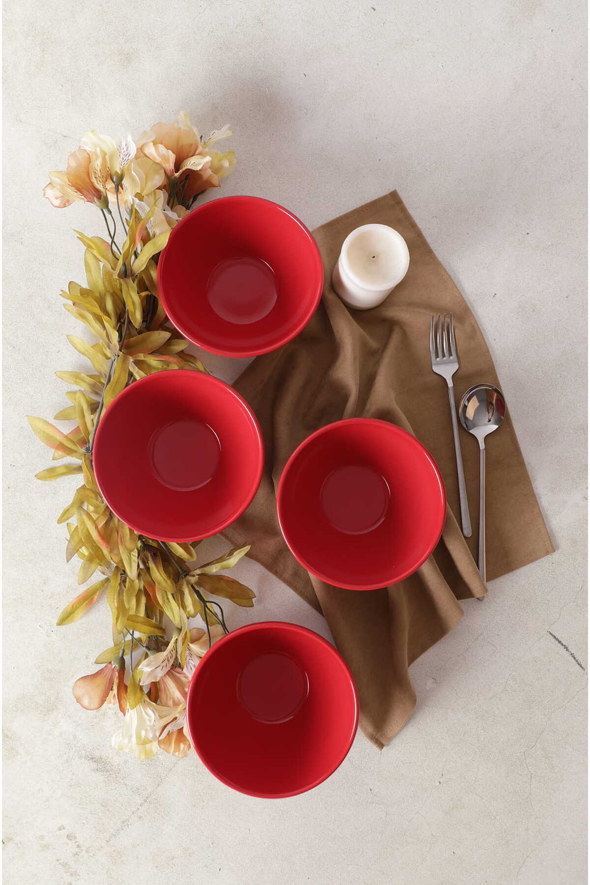 Red Escargot Bowl 14 cm 4 Pieces