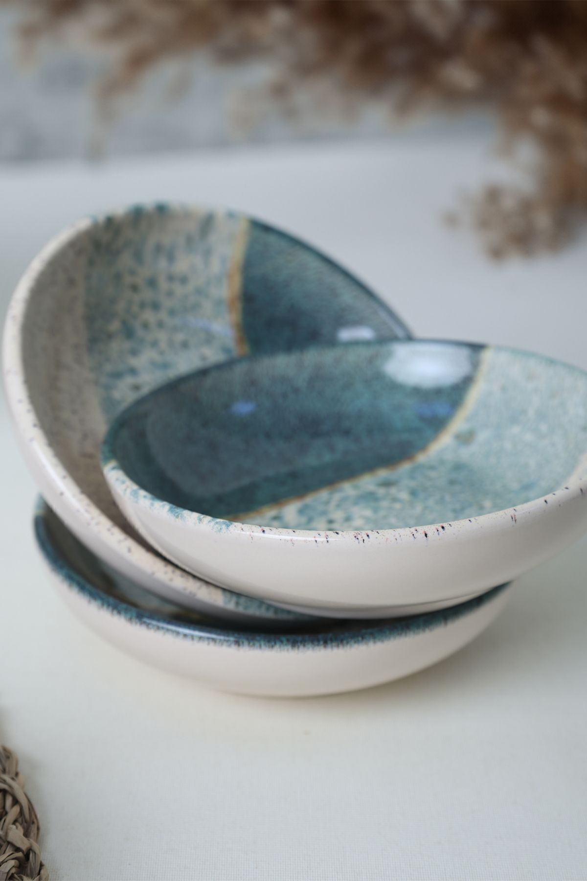 Colored Ring Snack Bowls 13 Cm 6 Pieces
