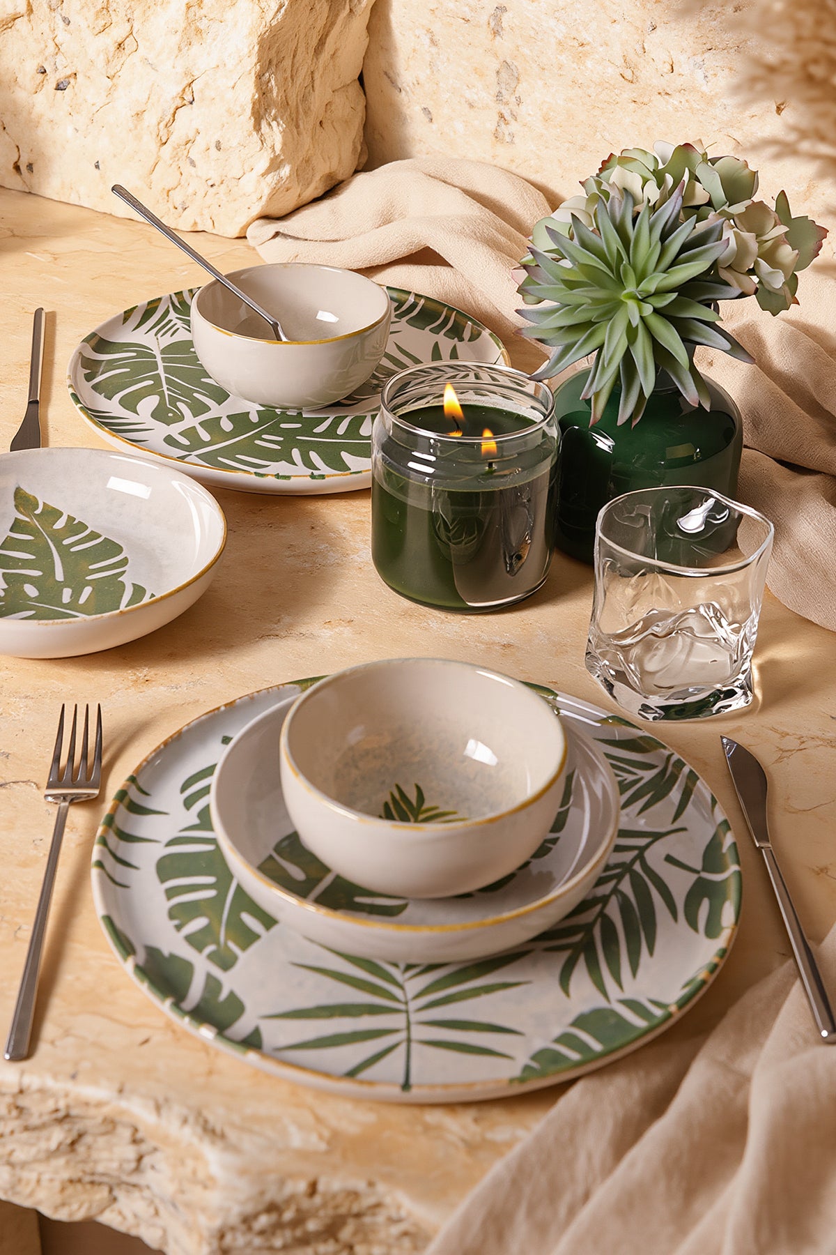 Forest Nordic 6-Piece Dinner Set for 2 People