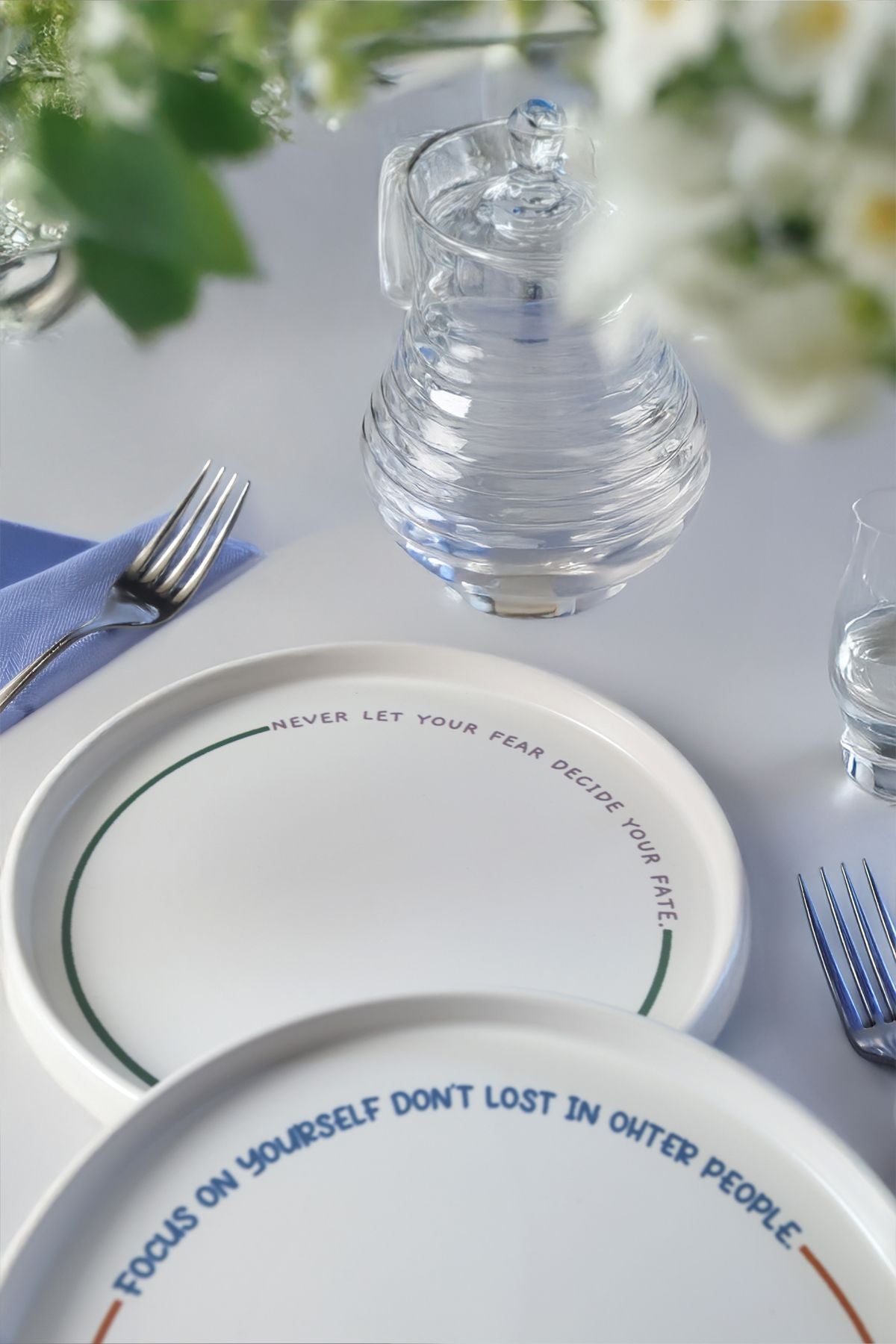Motto Line Stackable Pasta Plate 21 cm 4 Pieces