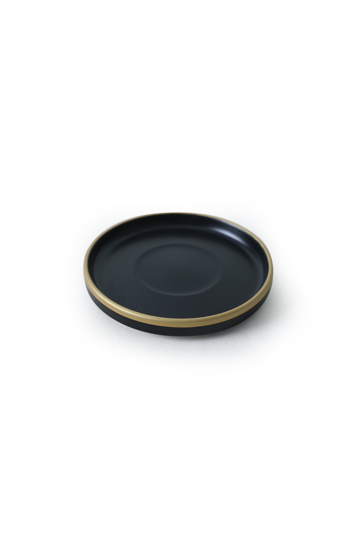 Matte Black Gold Mesh Stackable Tea Set, 8 Pieces, for 4 People