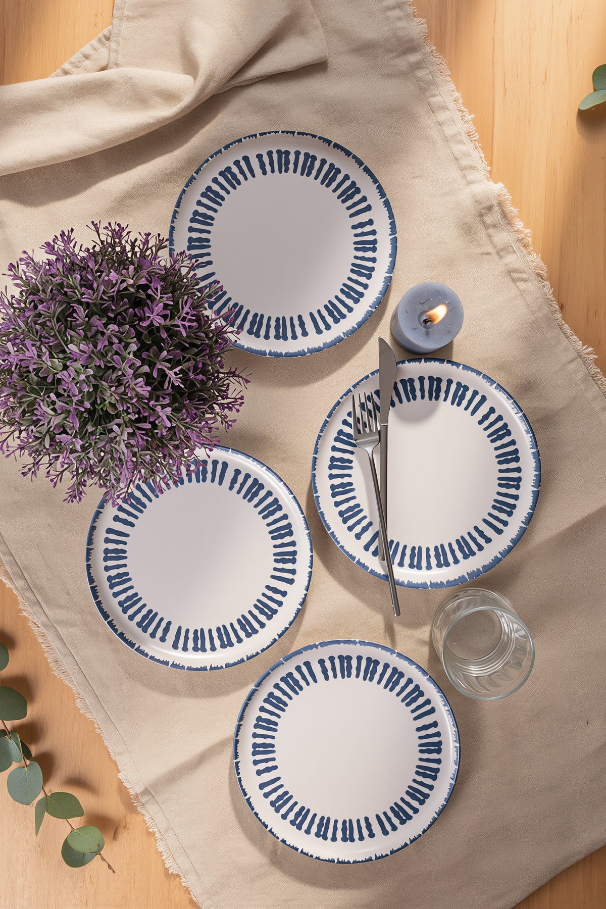 Azure Nordic Plate 22 cm 4 Pieces