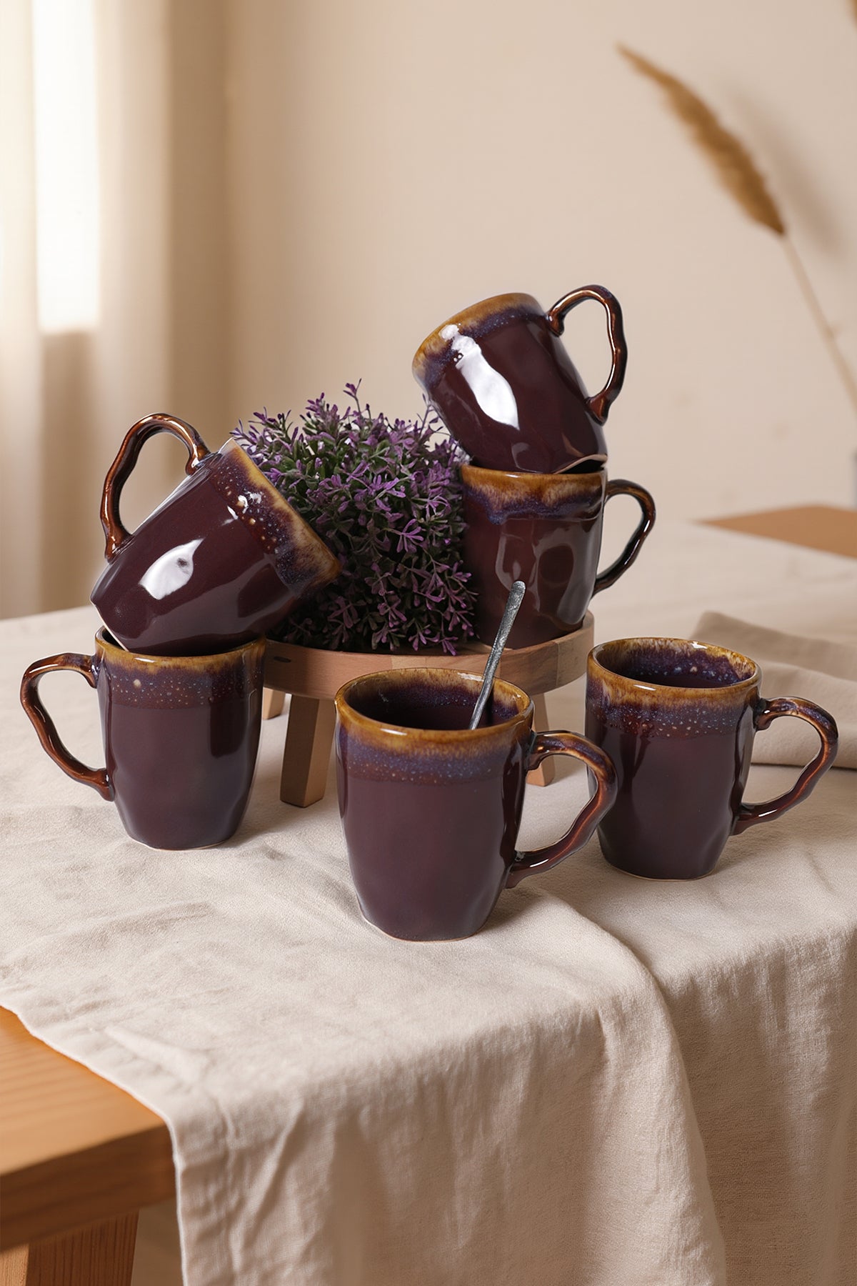Shizen Plum Organic Mug 10 cm 6 Pieces