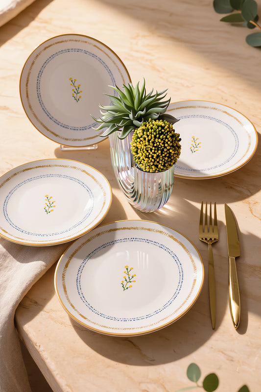 Sun Flowers Plate 20 cm 4 Pieces