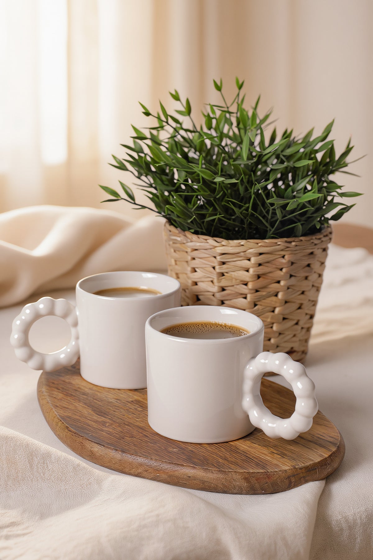 White Pearl Mug 8 cm 2 Pieces