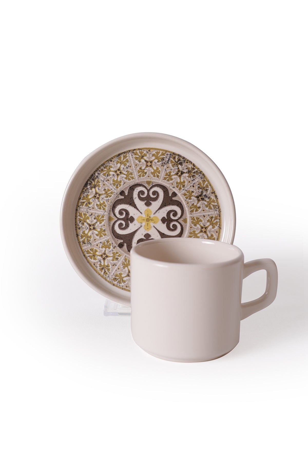 Timeless Brown Stackable Tea Set, 8 Pieces, for 4 People