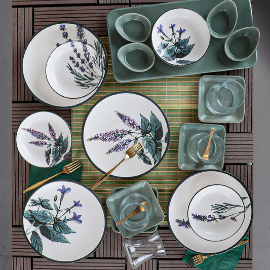 Flower Garden Breakfast Set 21 Pieces for 4 People