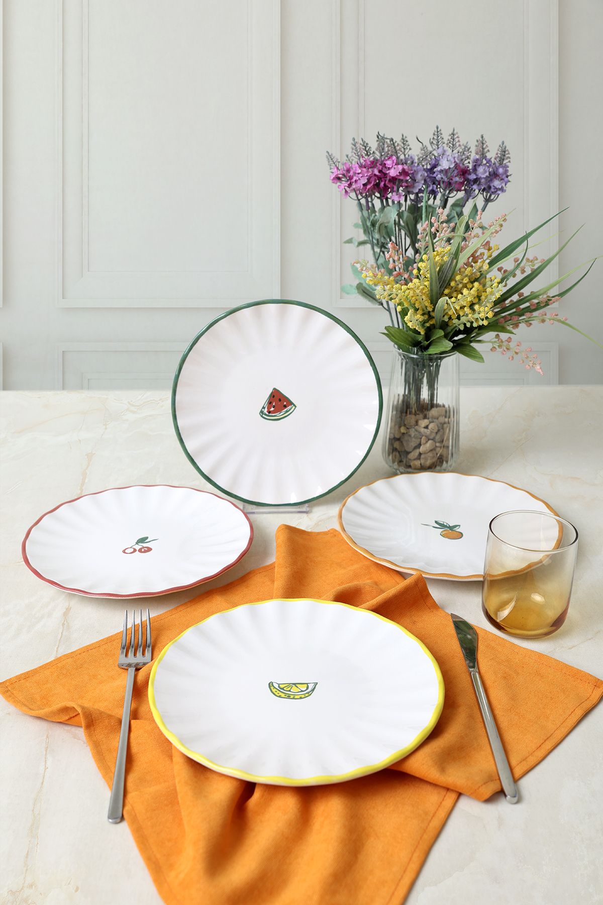 Fruit Feast Sirius Pasta Plate 22 cm 4 Pieces