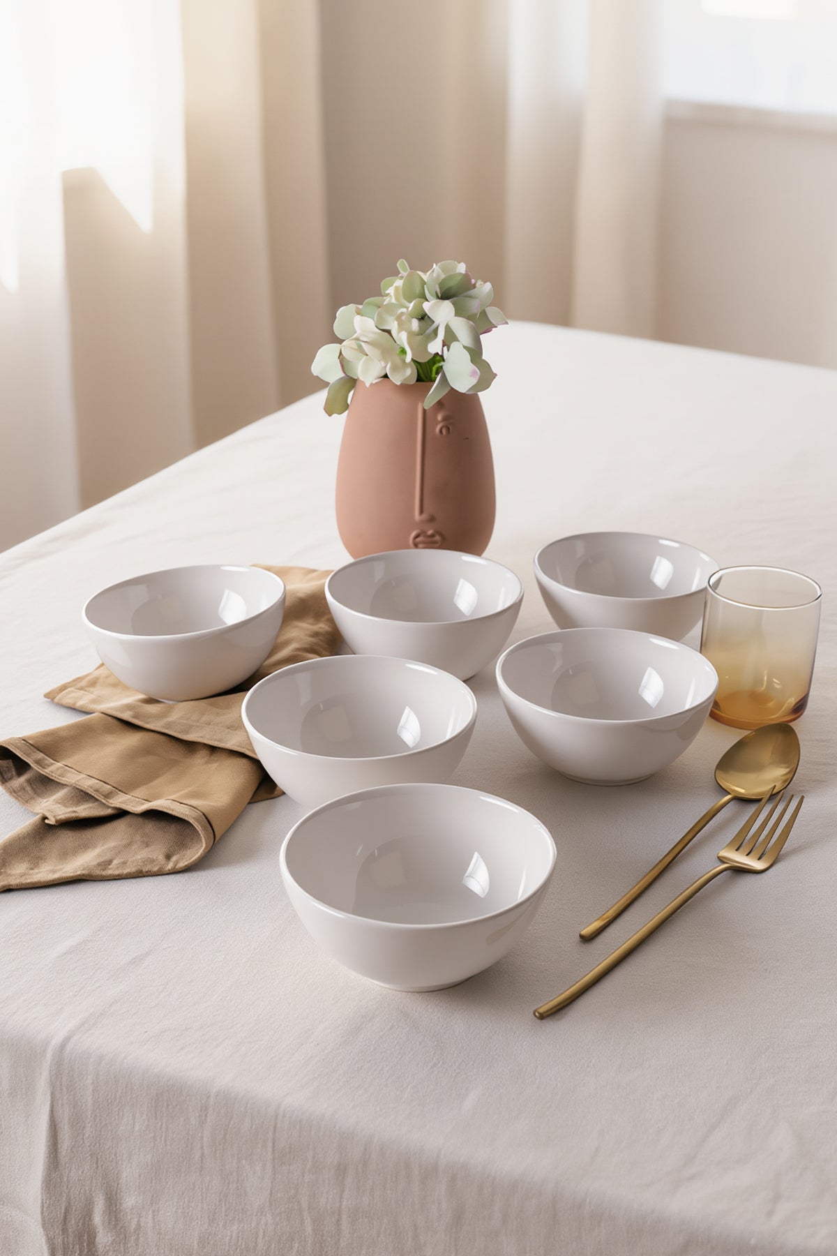 White Kera Bowl 12 cm 6 Pieces
