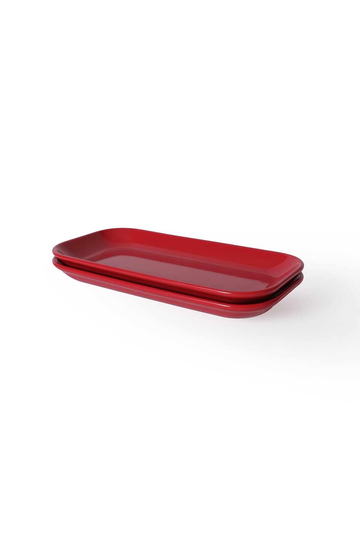 Red Pergamon Boat-Shaped Plate 26 cm, 2 Pieces