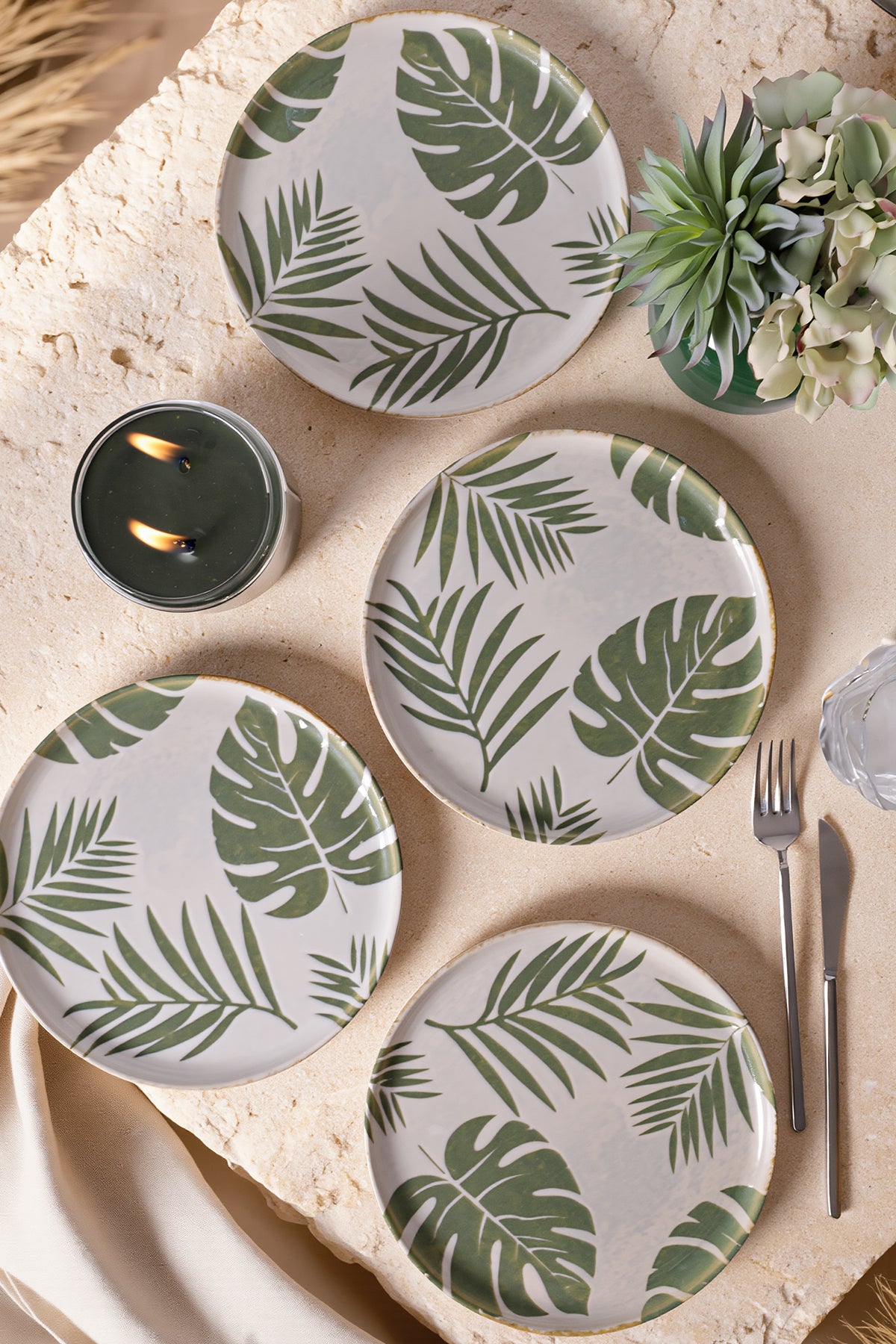 Forest Nordic Plate 22 cm 4 Pieces