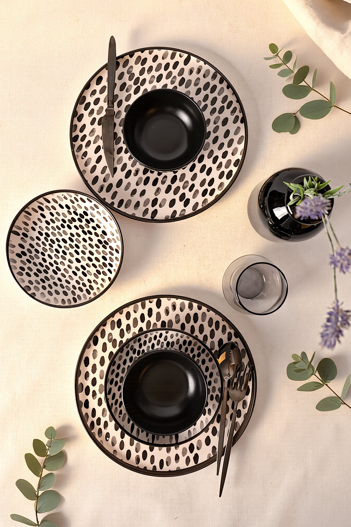Shadow Nordic 6-Piece Dinner Set for 2 People