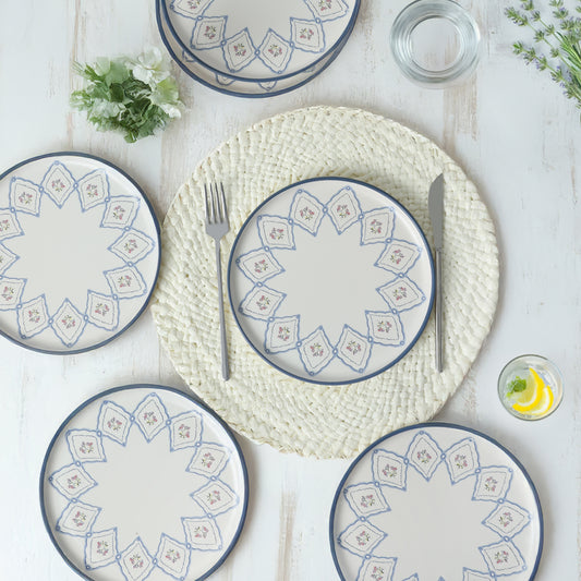 Floral Waves Nordic Cake Plate 22 Cm 6 Pieces