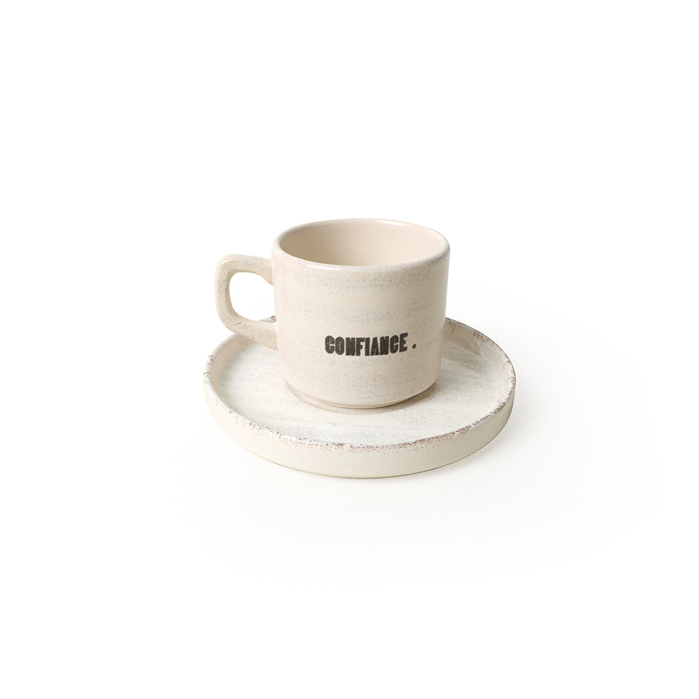 Deep Collection Motto Stackable Tea Set 12 Pieces for 6 People
