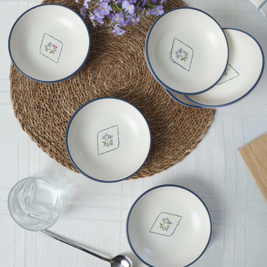 Floral Waves Snack Bowl 13 Cm 6 Pieces