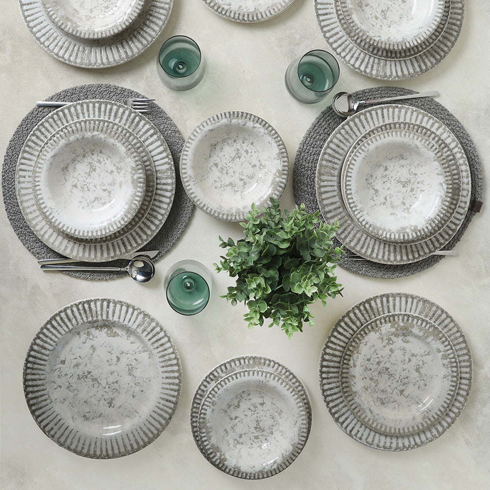 Deep Moon Brown Assos Dinner Set 18 Pieces 6 Person