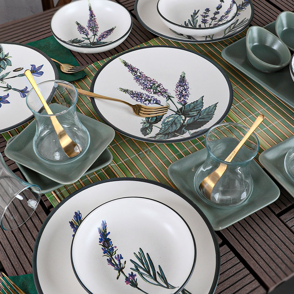 Flower Garden Breakfast Set 21 Pieces for 4 People