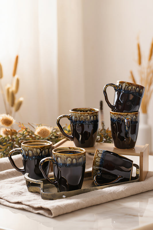 Shizen Black Organic Mug 10 cm 6 Pieces