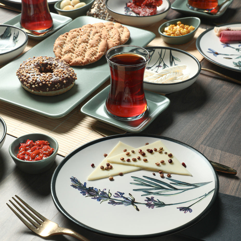 Flower Garden Breakfast Set 21 Pieces for 4 People