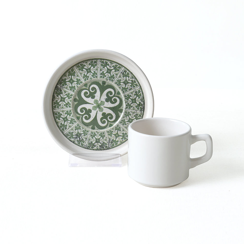 Timeless Green Stackable Dinner/Breakfast Set 20 Pieces for 4 People