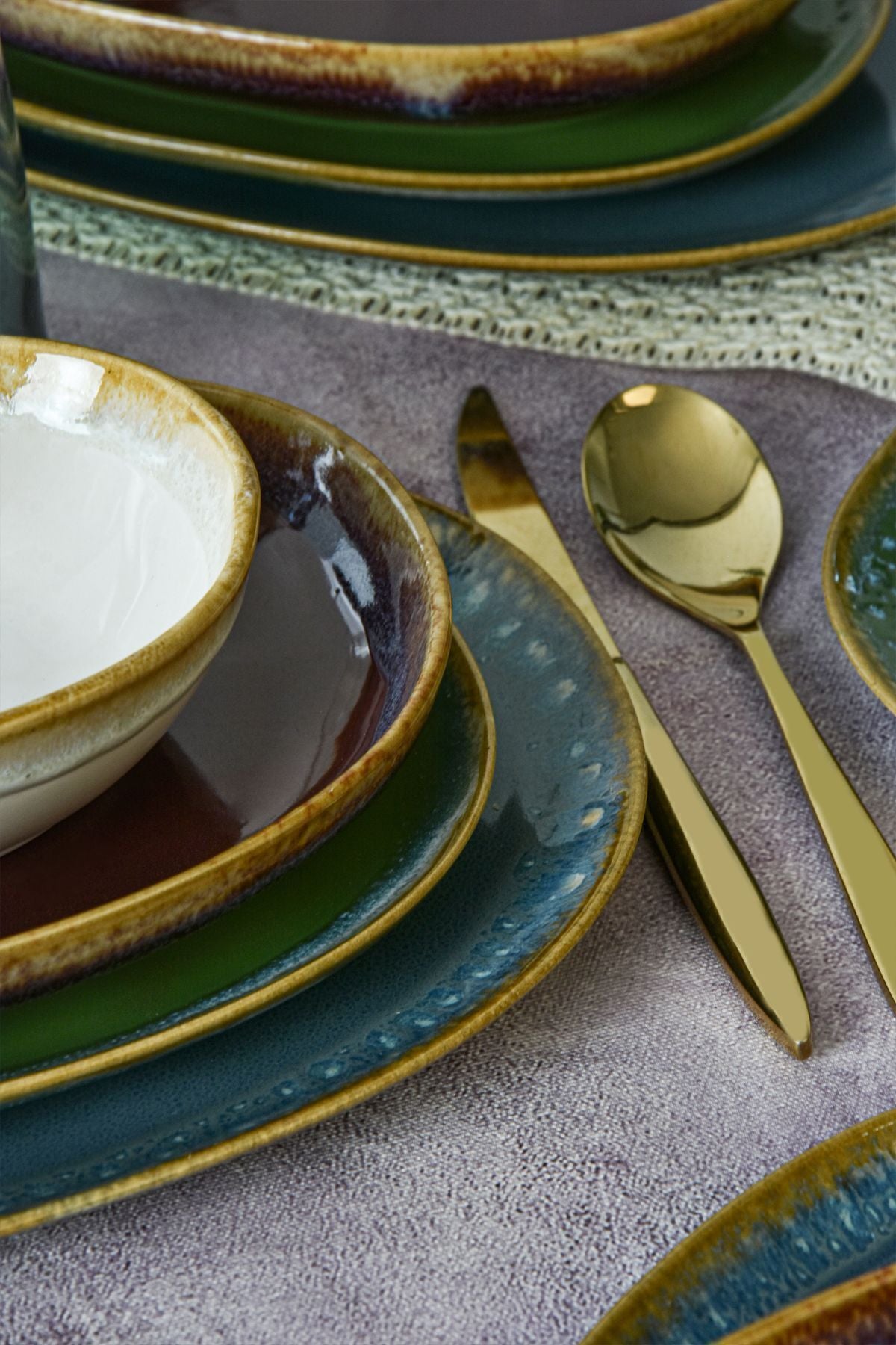 Shizen Mix Tetra 24-Piece Dinner Set for 6 People