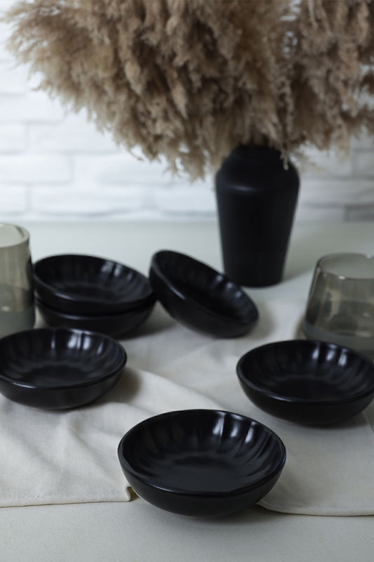 Matte Black Sirius Snack Bowl 12 cm 6 Pieces