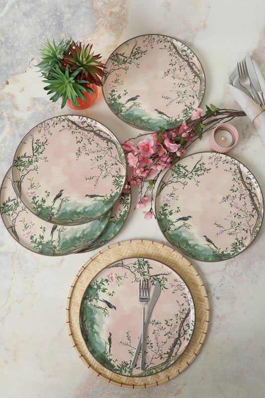 Pink Woods Nordic Serving Plate 28 cm, 6 Pieces