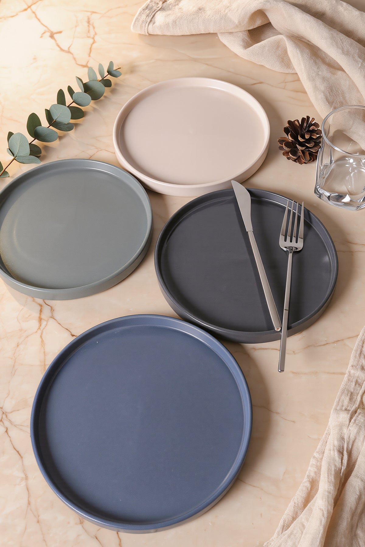 River Stackable Pasta Plate 21 cm 4 Pieces